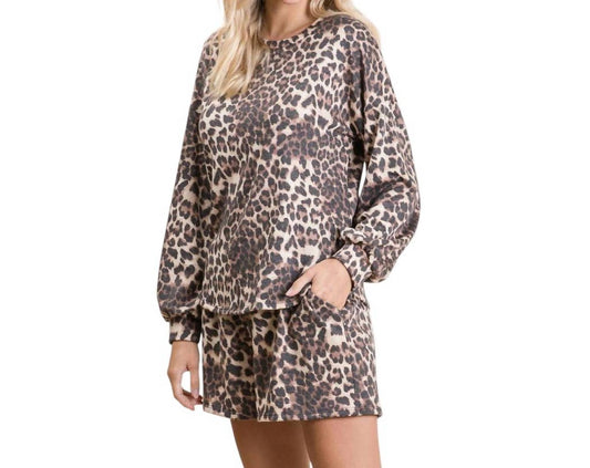 Veveret - Leopard French Terry Lounge Set