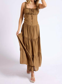Sage The Label - Light A Fire Crinkled Maxi Dress