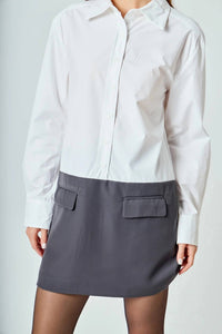 endless rose Val Collared Dress in white - women's dress - view 5