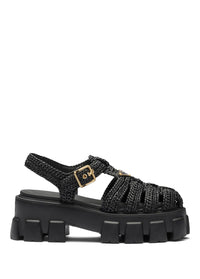 Prada - Women's Monolith Crochet Cage Sandals
