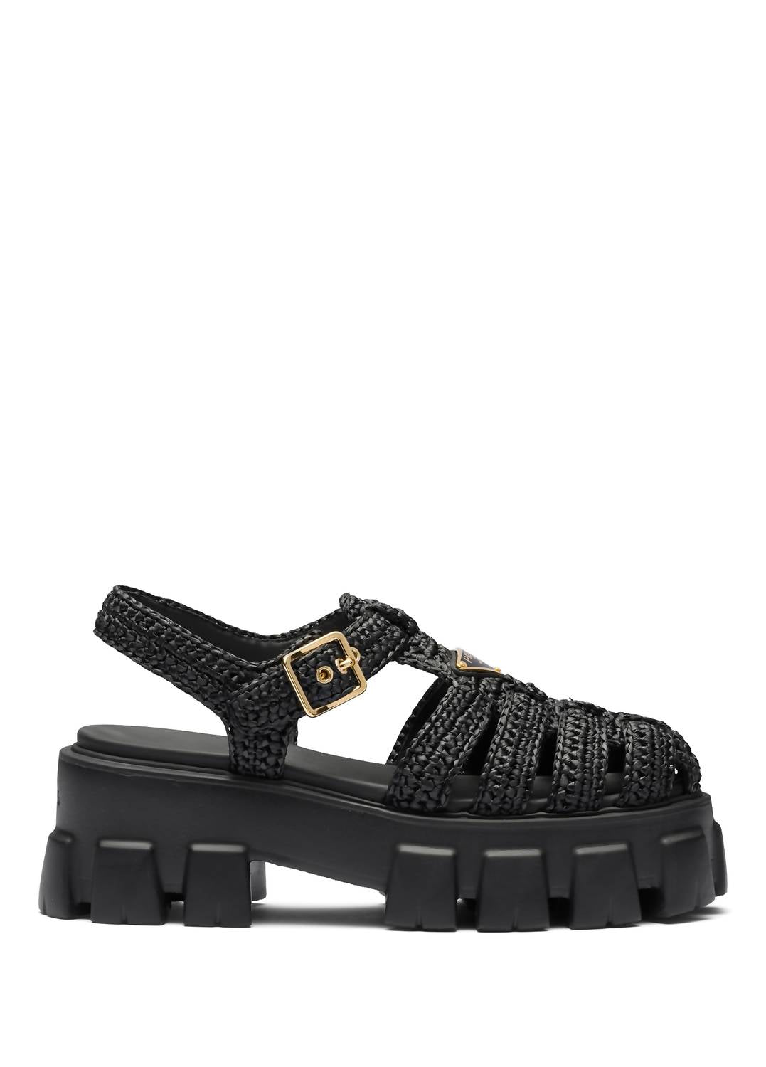 Prada - Women's Monolith Crochet Cage Sandals