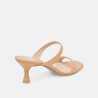 Dolce Vita Women's Genora Heeled Sandals in cafe leather - women's sandal - detail view
