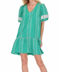 Joy Joy - Stripe Eyelet Dress