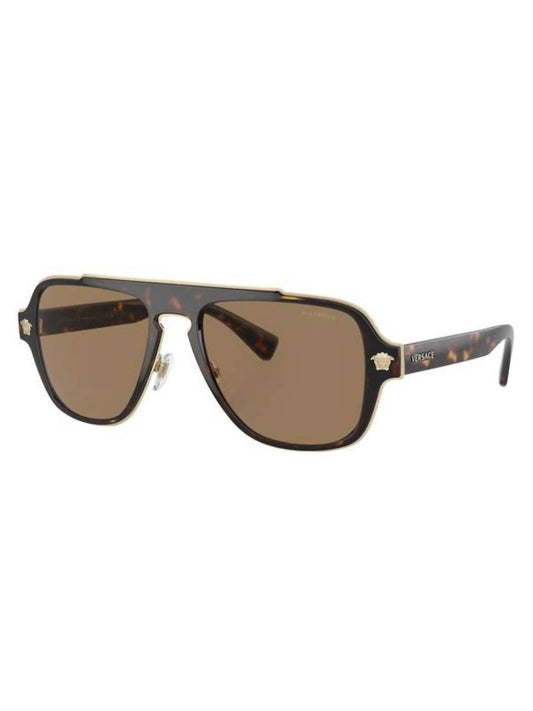 Versace - Aviator Plastic Sunglasses with Orange Polarized Lens