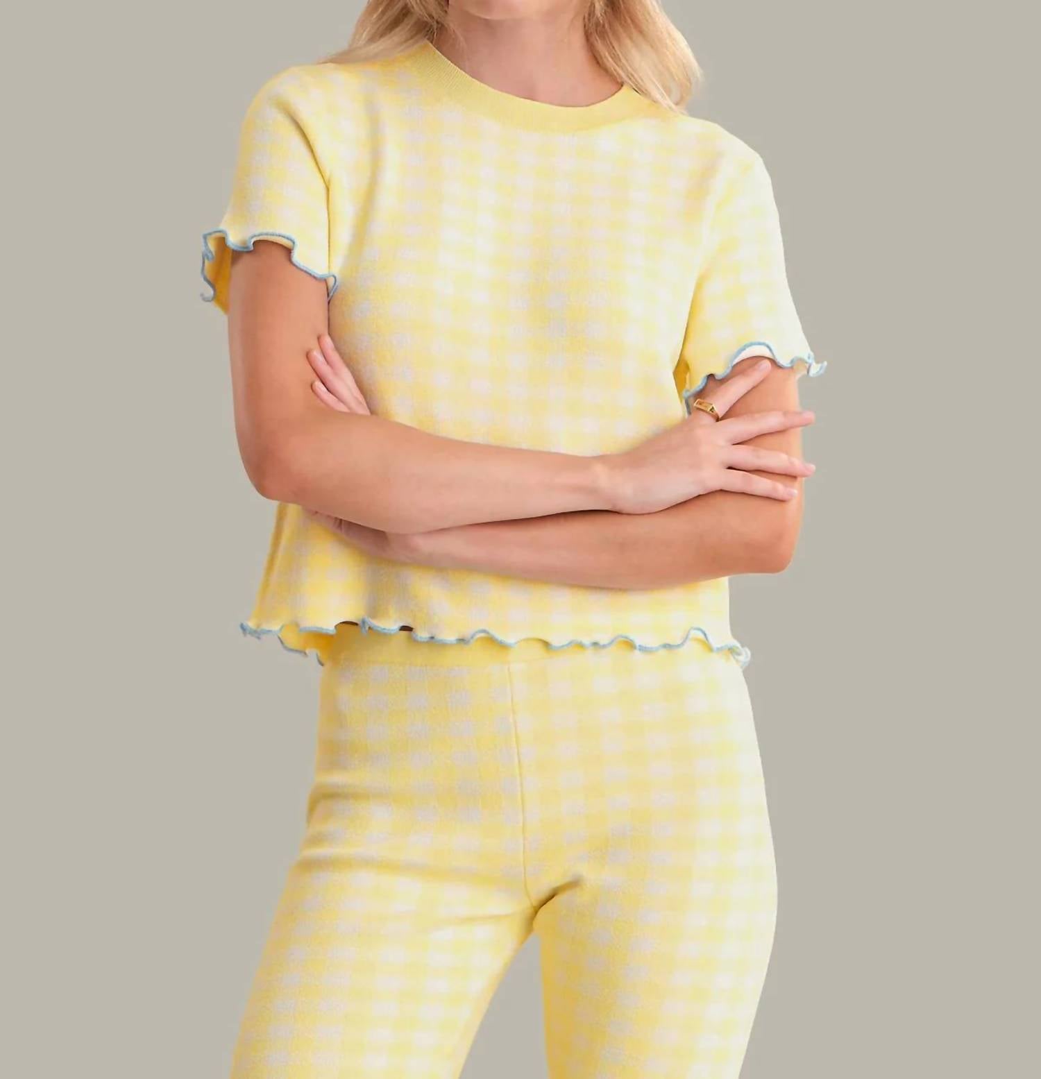 525 America - Poppy Lettuce Edge Sweater