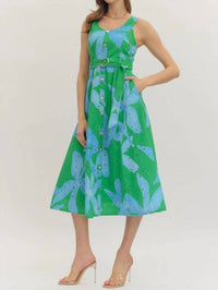 Entro - Eyelet With Belt Dress