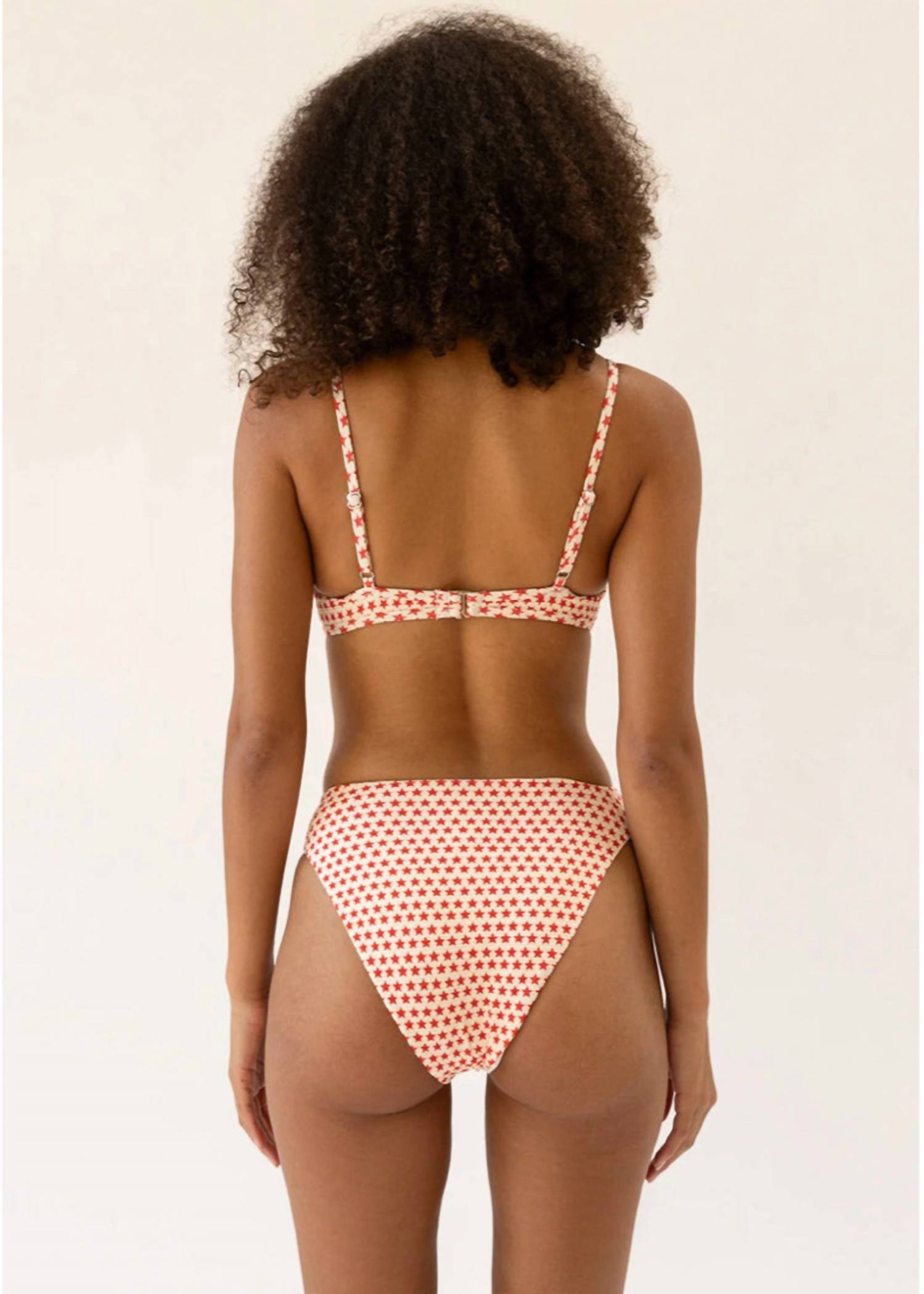 Dippin' Daisy's Seashore Rockstar Cheeky Bikini Bottom in red - women's swimwear - alternate view