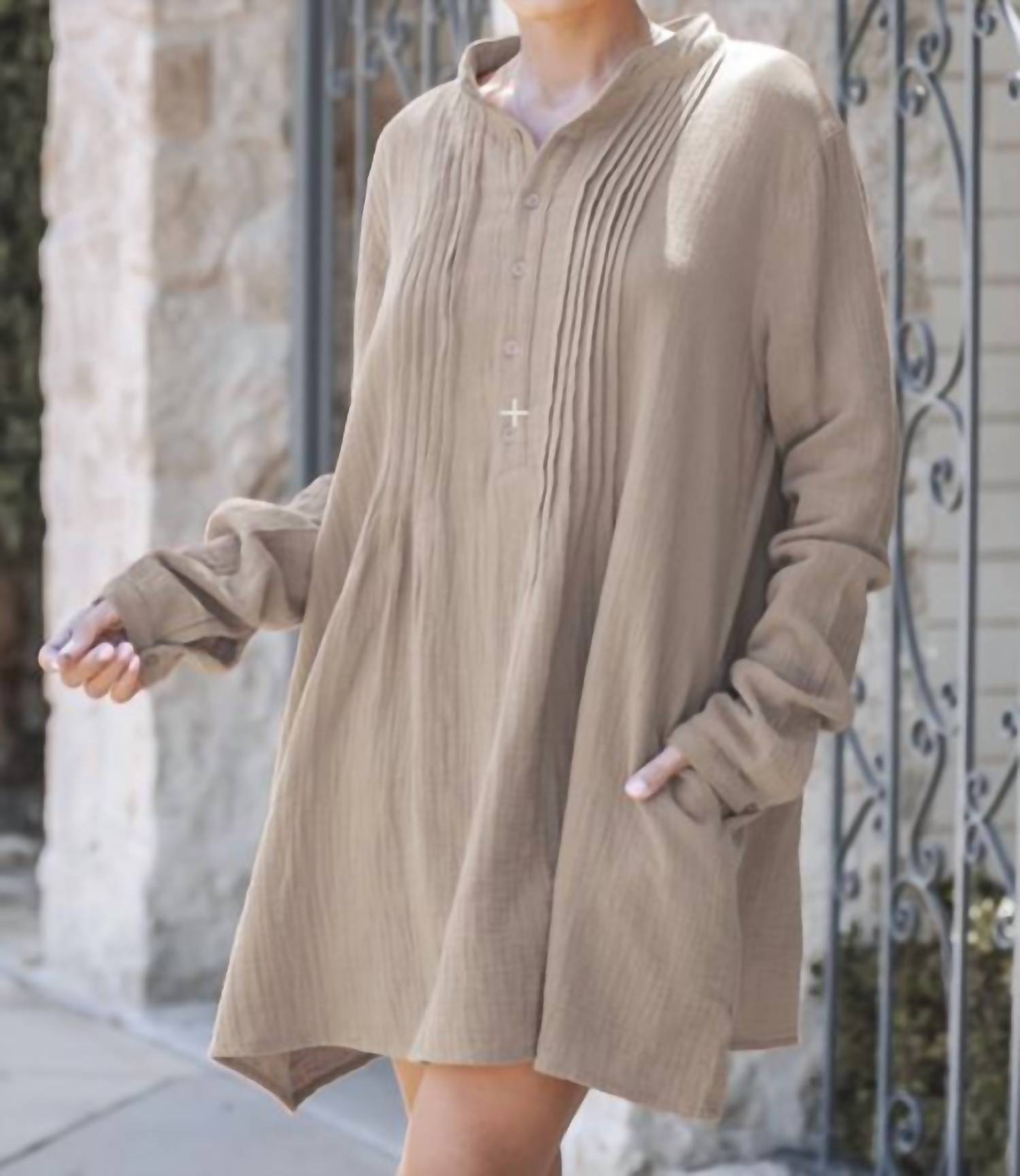 Lavender J - Tunic Dress with Pockets