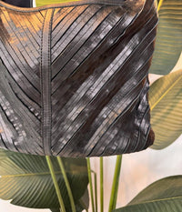 SOLE Women's Strips Leather Bag in black - women's bag - detail view