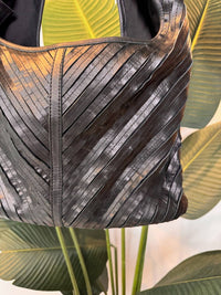 SOLE Women's Strips Leather Bag in black - women's bag - alternate view