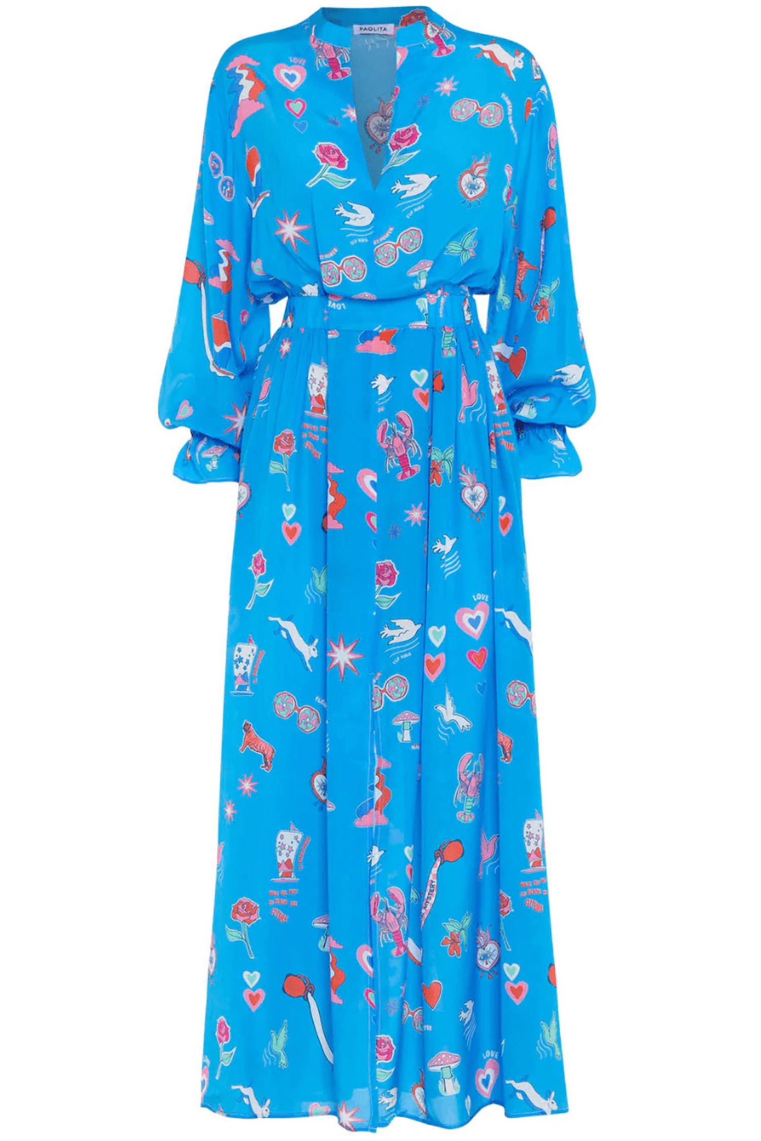 Paolita - White Rabbit Silk Mary Jane Dress