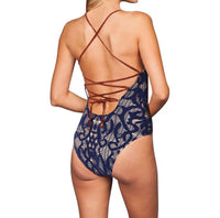 Nanette Lepore - Crochet Lace Up Back One Piece Swimsuit