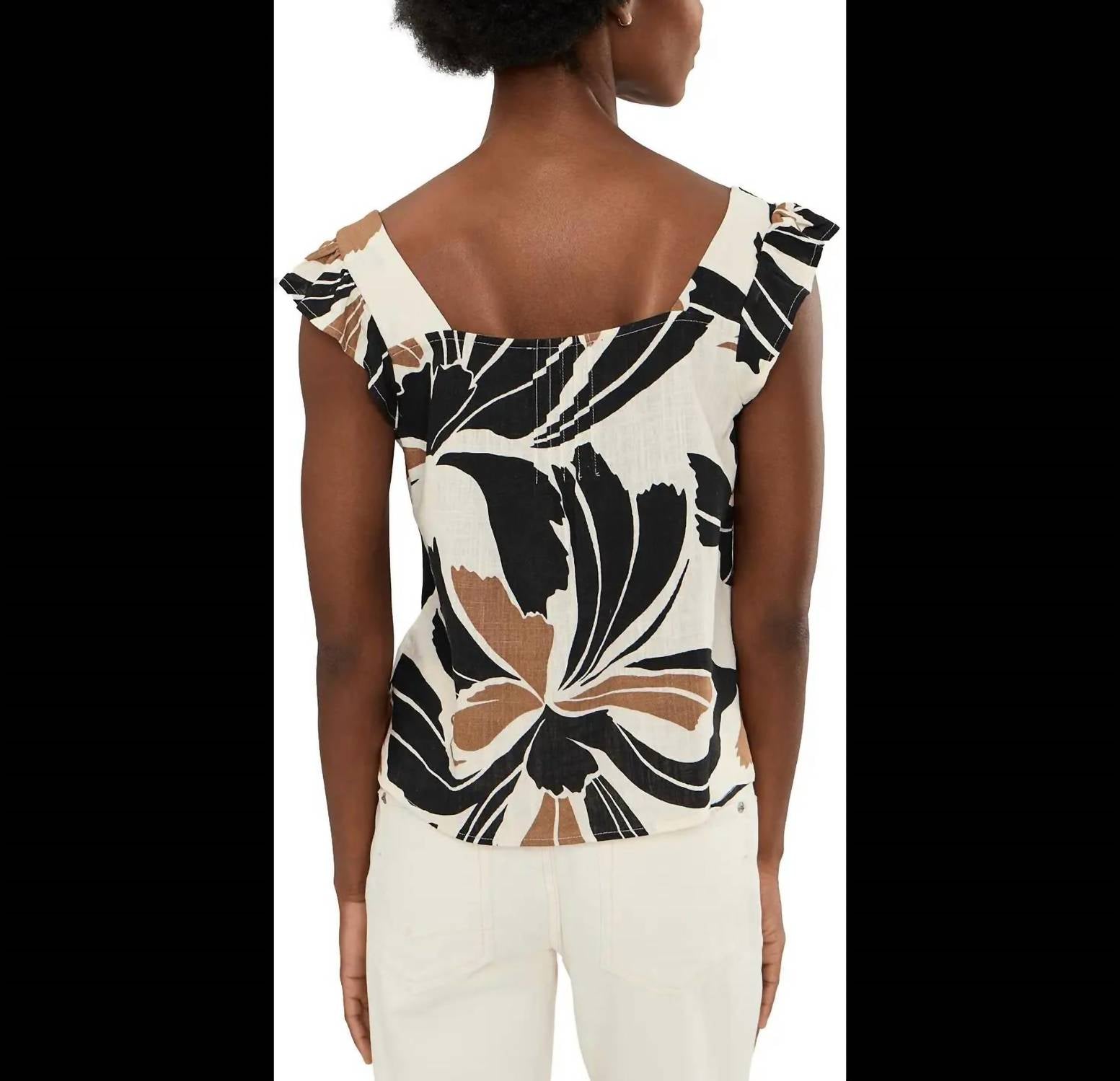 Sanctuary - Within Time Button Linen Shell Top
