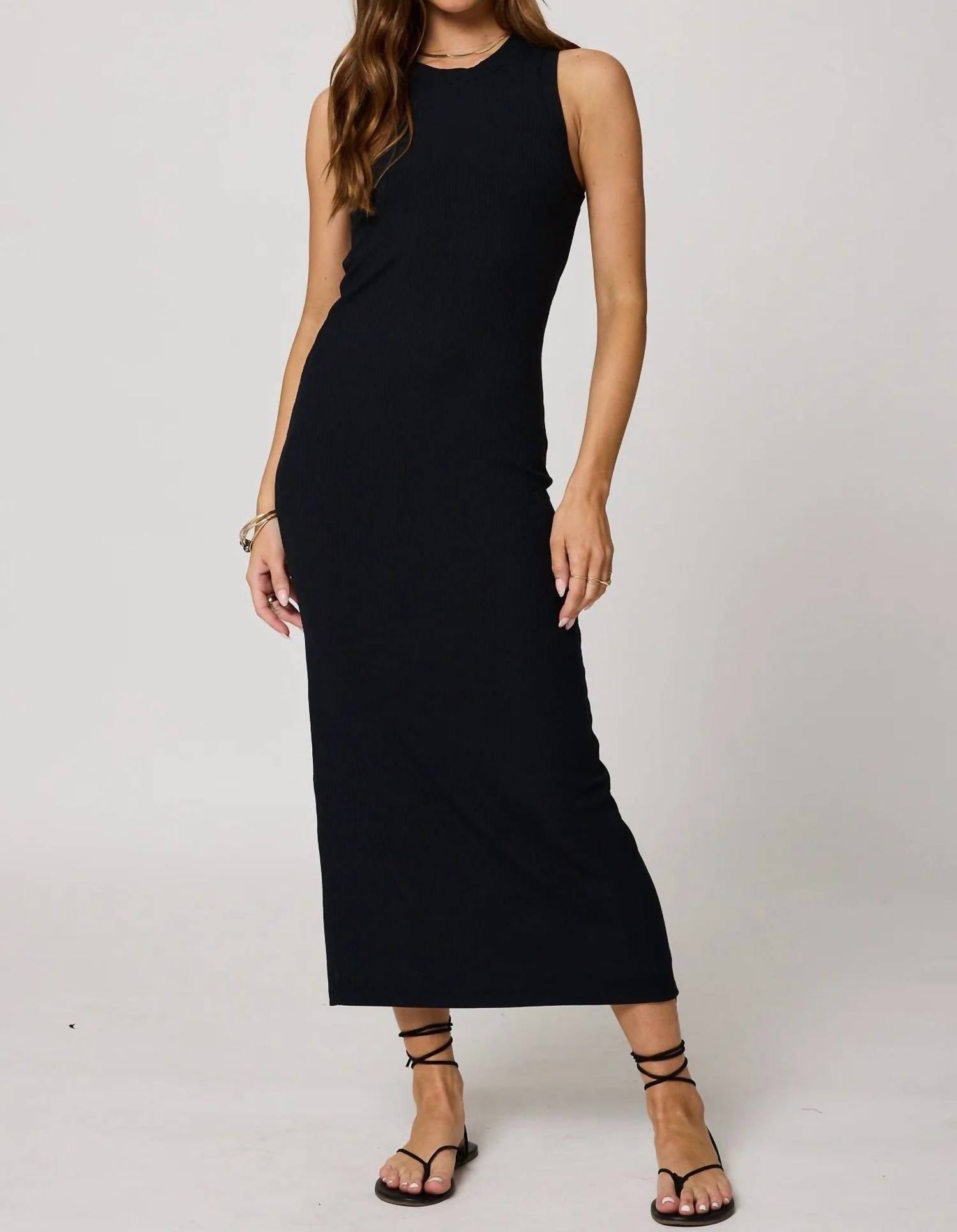 Stillwater - Wide Rib High Neck Maxi Dress