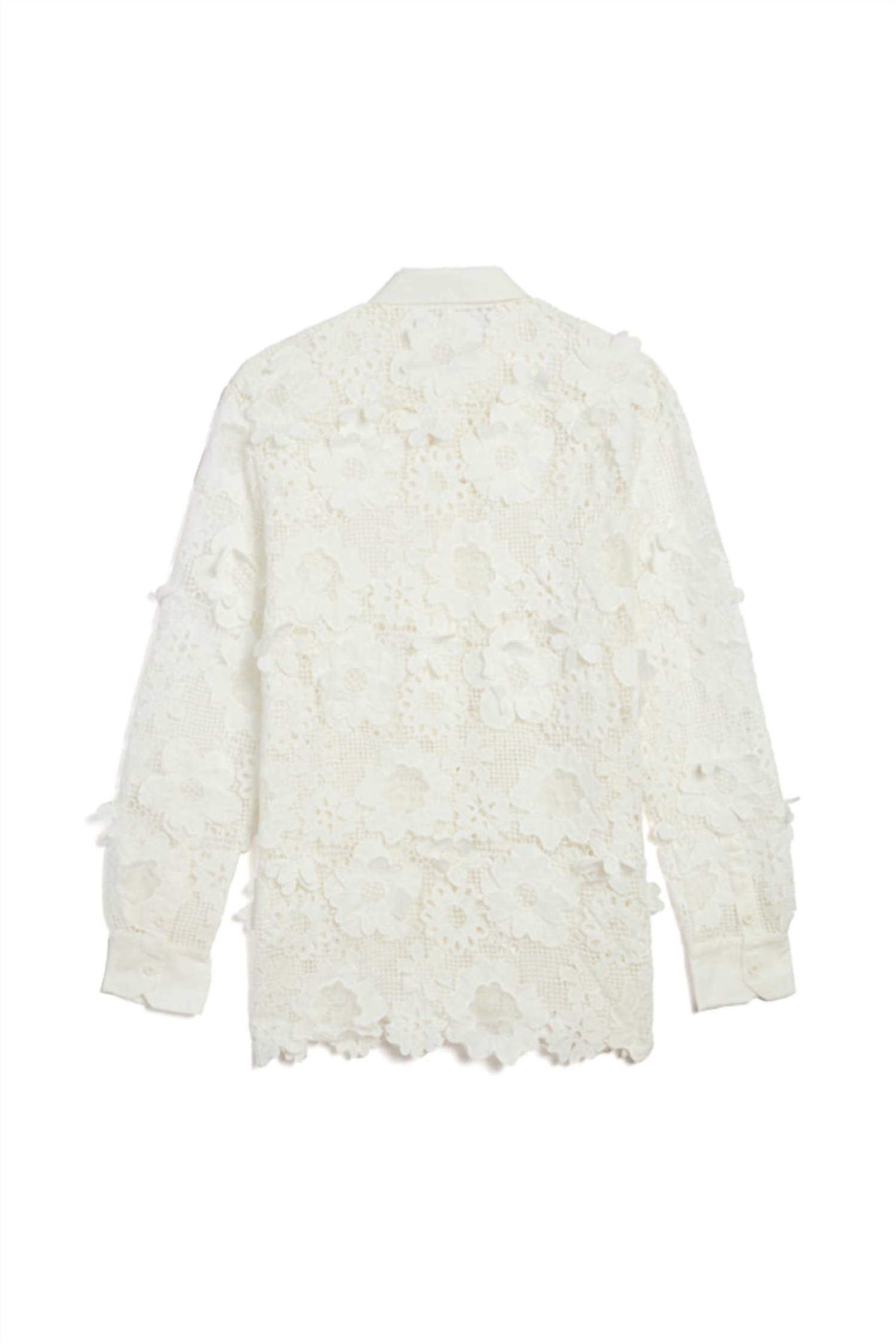 Jocelyn - 3d Floral Lace Oversized Shirt