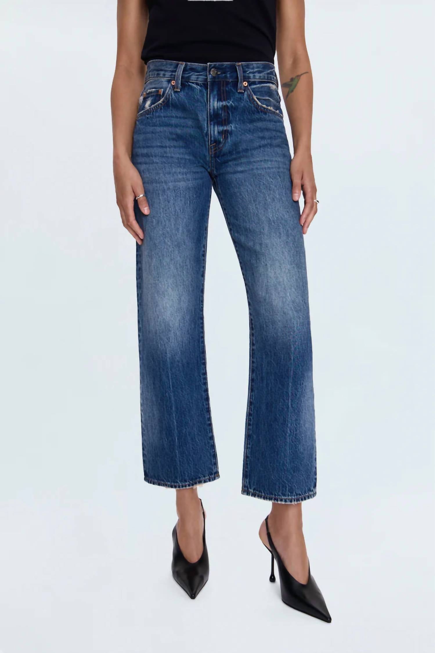 Pistola - Women's Lexi Mid Rise Bowed Straight Jean