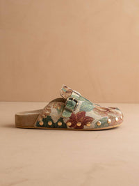 Oasis Society - Women's Toni Floral Tapestry Studded Buckle Clog