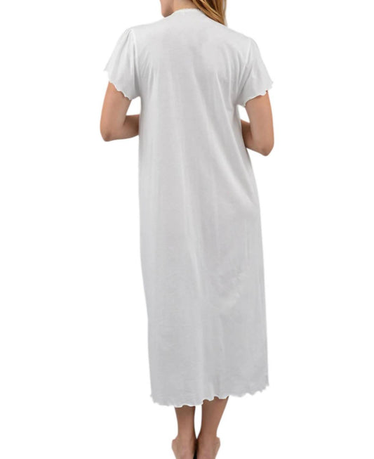 Cotn Collection - Smocked Flutter Sleeve Gown