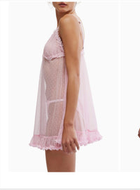 Free People Women's Intimately Heart To Heart Babydoll Slip in pink - women's intimate - detail view