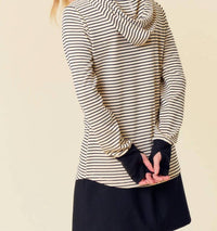 Doe And Rae - Henley Ribbed Hood Top