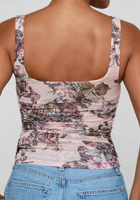 L'Agence - Rasha Shirred Mesh Tank