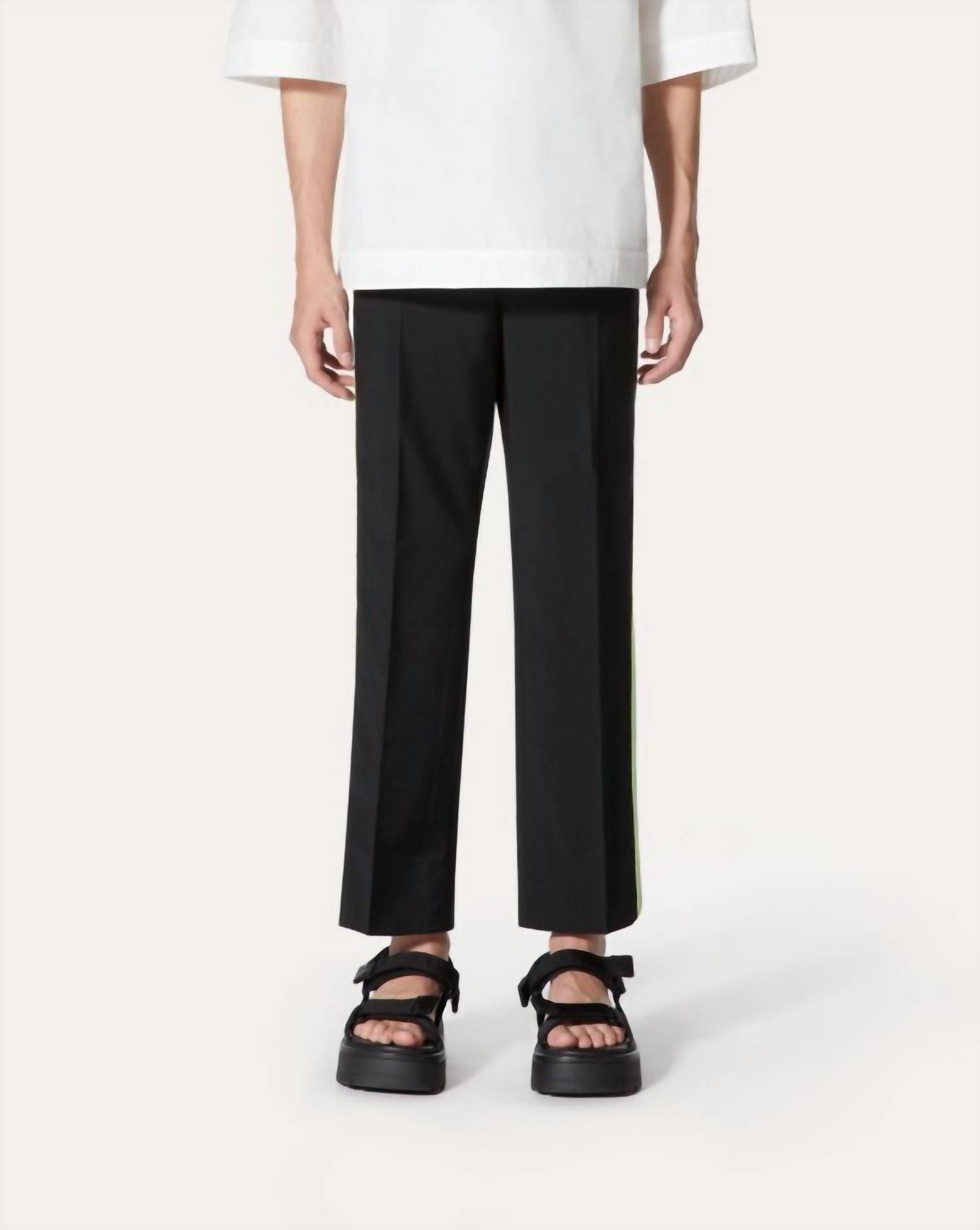 Valentino - Contrasting Striped Mohair Wool Trousers