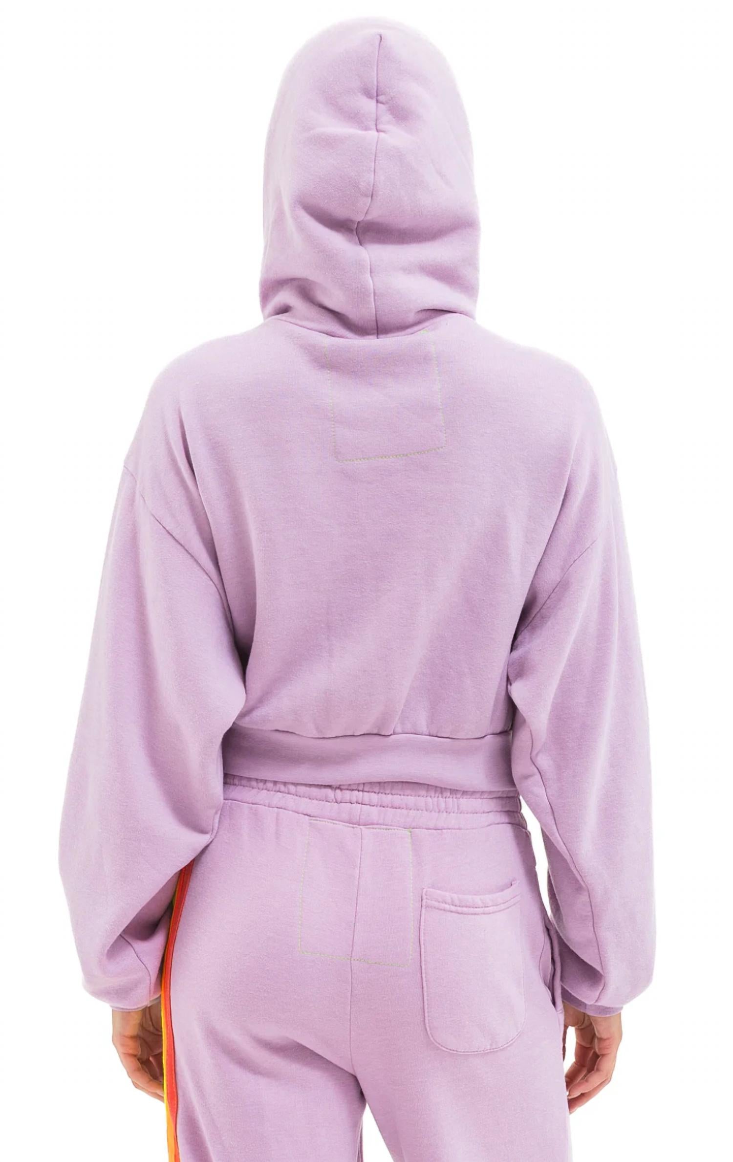 Aviator Nation - Five Stripe Cropped Zip Hoodie