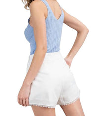 Ee:Some - Ribbed V Neck Tank Top