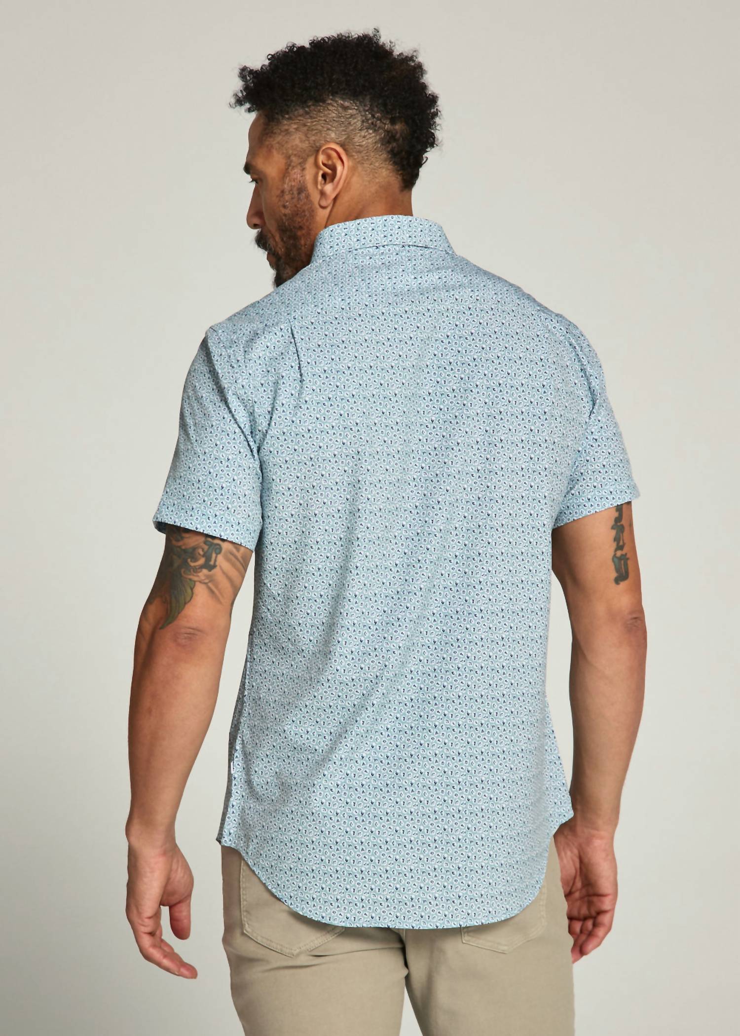 7Diamonds Leandro Short Sleeve Shirt Top in seafoam - men's t-shirt - alternate view