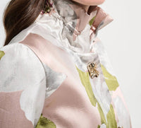 Joseph Ribkoff - Floral Jacquard Trapeze Jacket