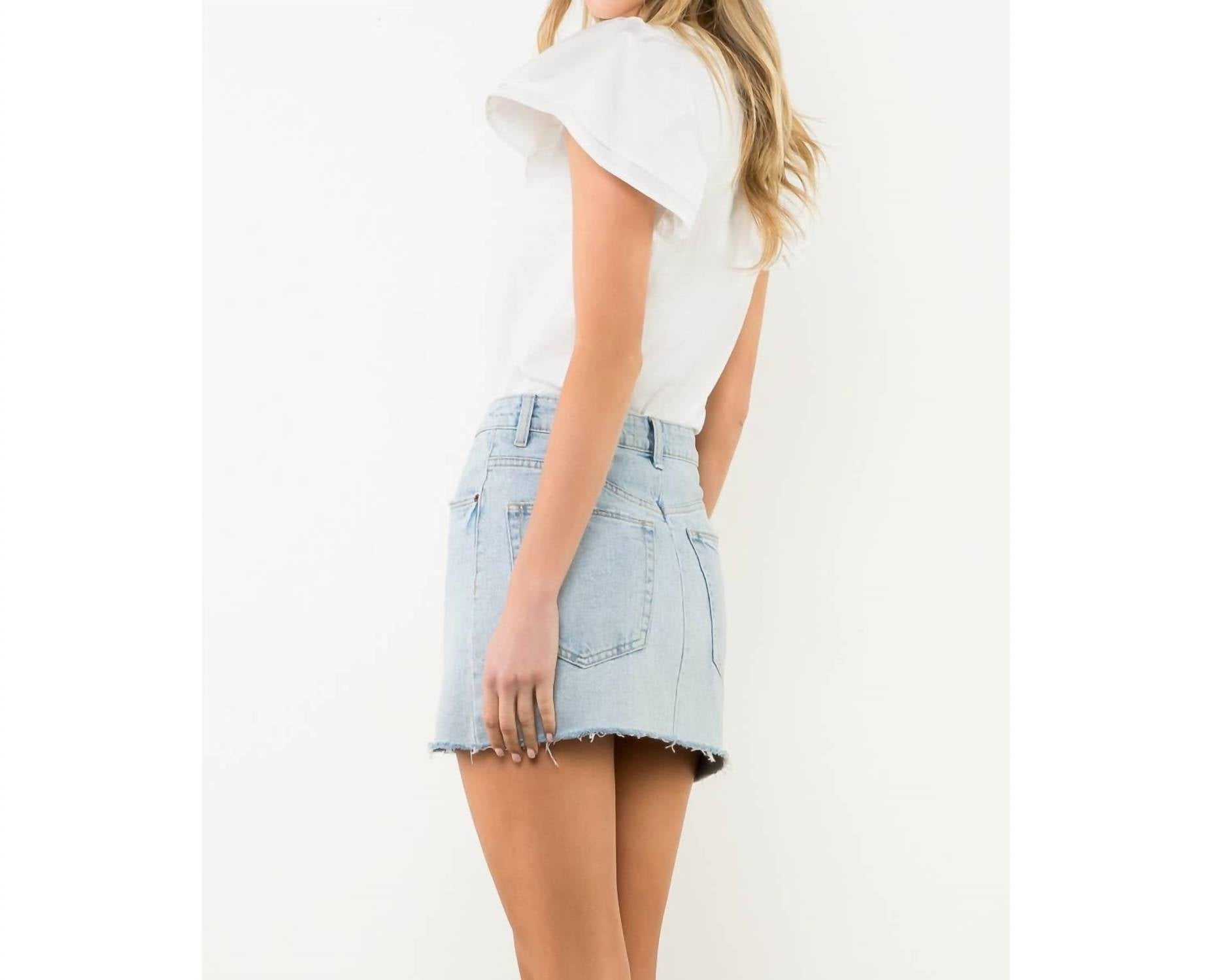 Thml - Ruffle Layered Flutter Sleeve Top