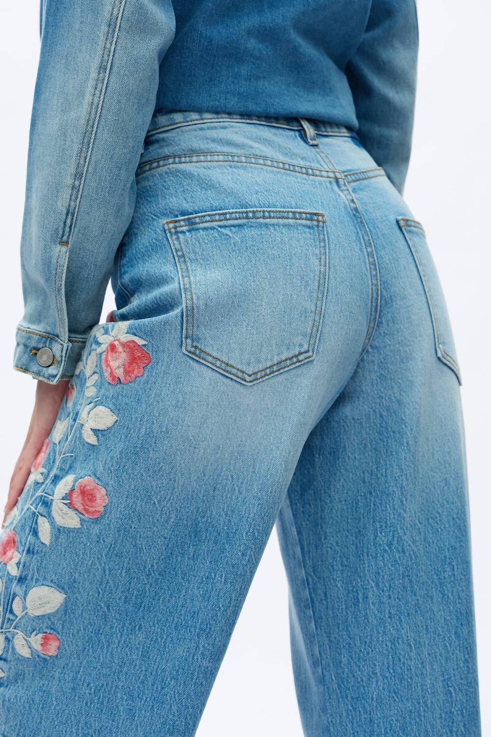 Bayeas - Tokio Embroidered Barrel Jeans