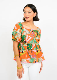 Ivy Jane - Tropical Peplum Top