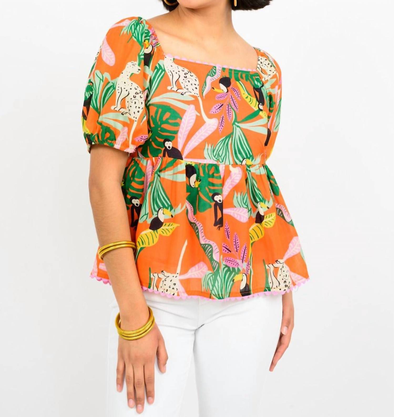 Ivy Jane - Tropical Peplum Top
