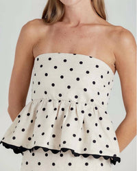 Sundays - Polka Dot Davis Top