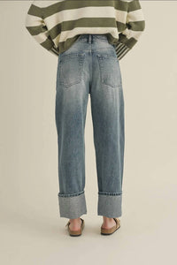 Miou Muse - Cuffed Straight Leg Jean