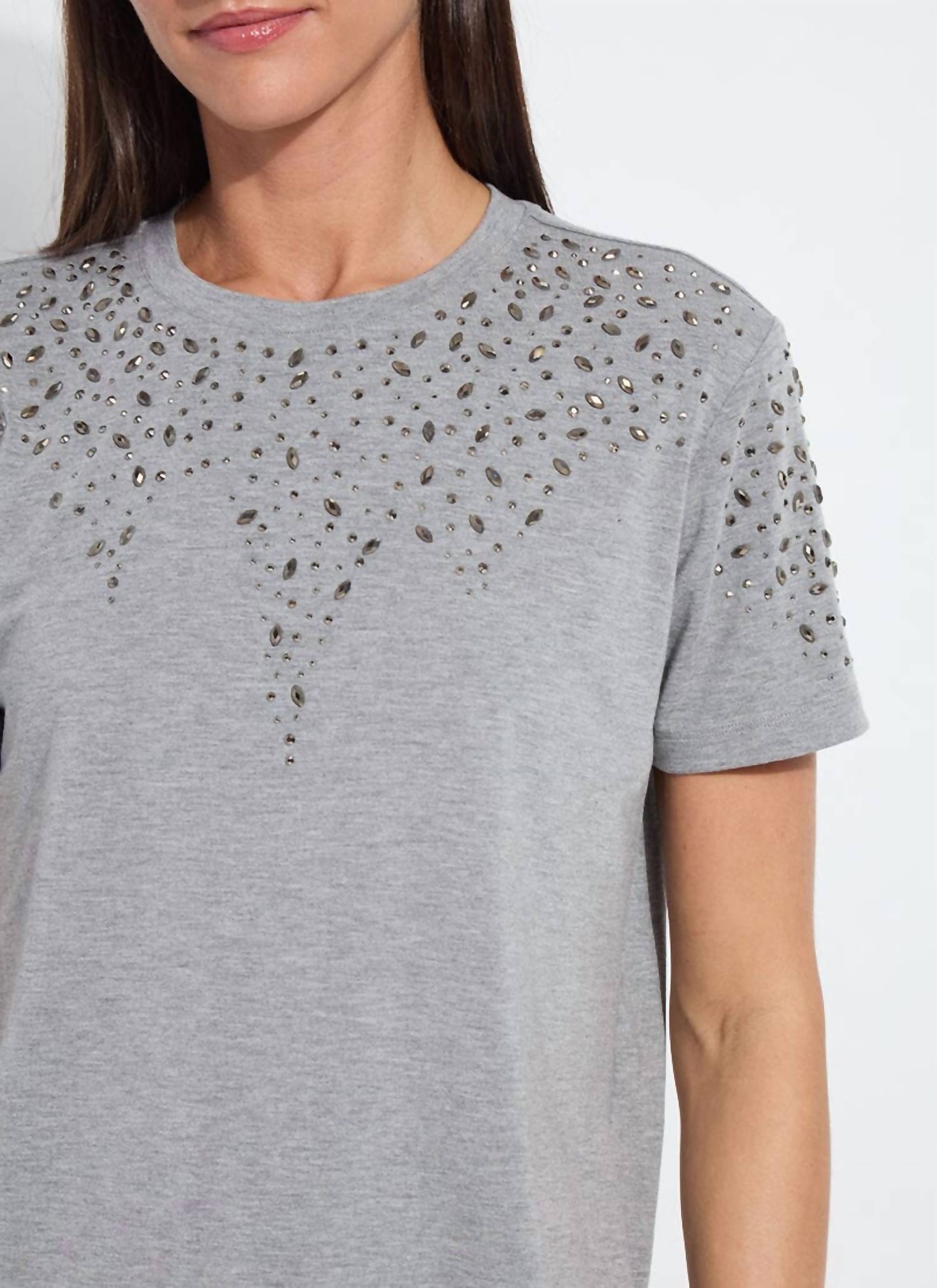 Lysse - Malva Embellished Crew Neck Top