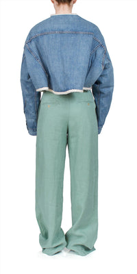 Denimist - Blake Oversized Cropped Denim Jacket