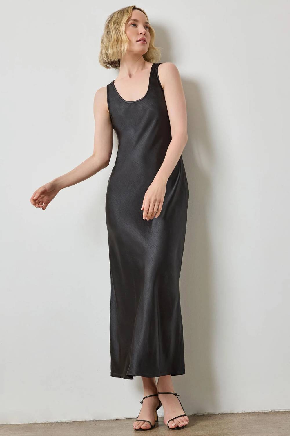Lilla P - Satin Bias Maxi Dress