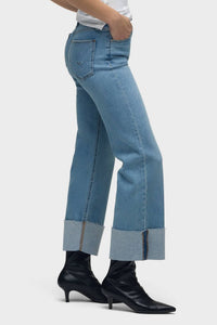Hudson - Rosie High Rise Wide Leg Ankle Cuff Jeans
