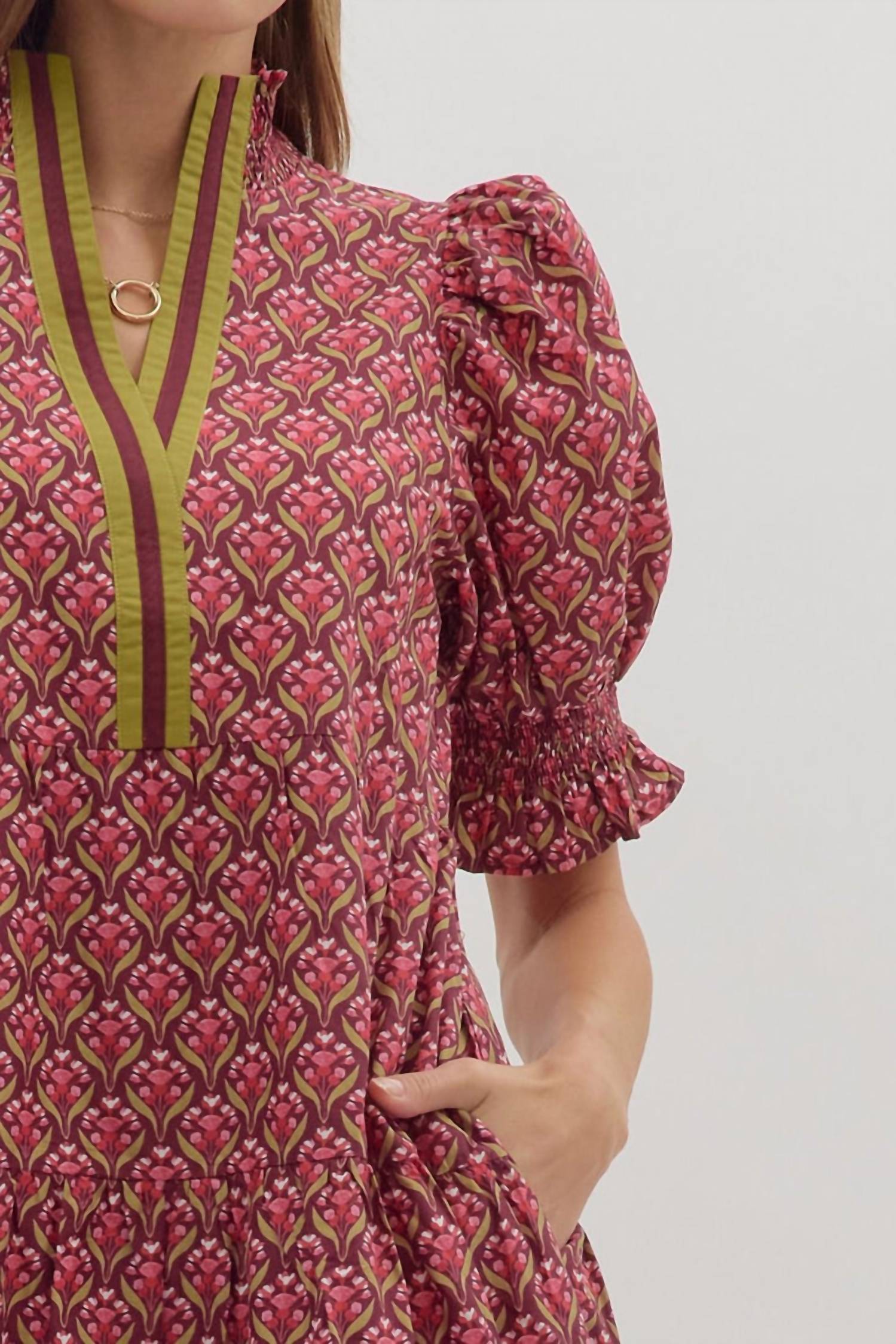 Entro - Botanical Midi Dress