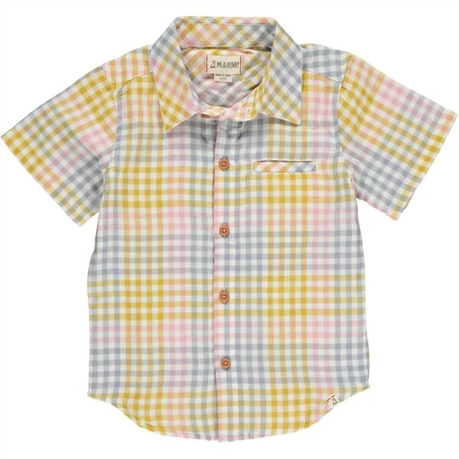 Me & Henry - Kids' Maui Aqua Woven Shirt