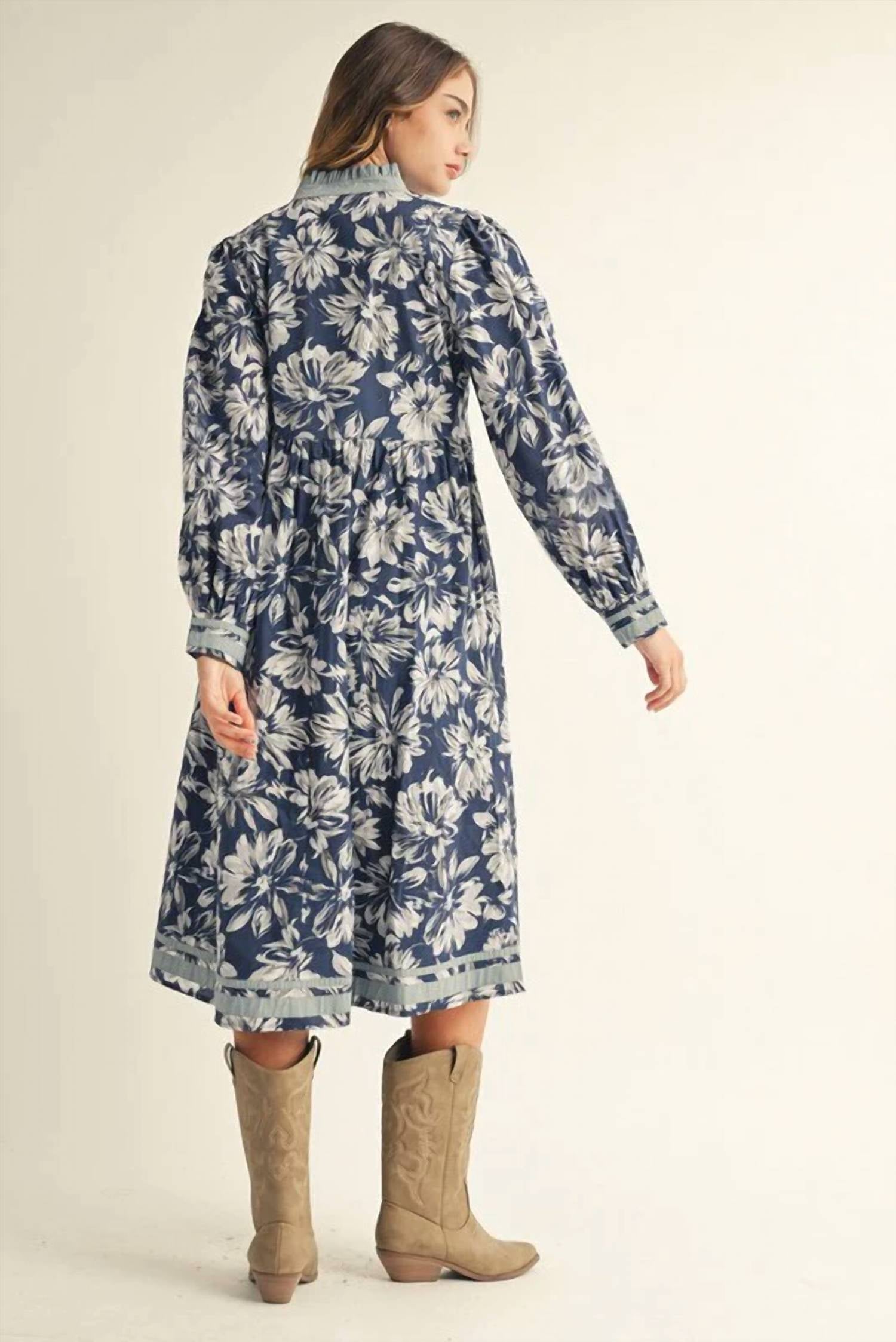 Jodifl - Bloom In Contrast Midi Dress