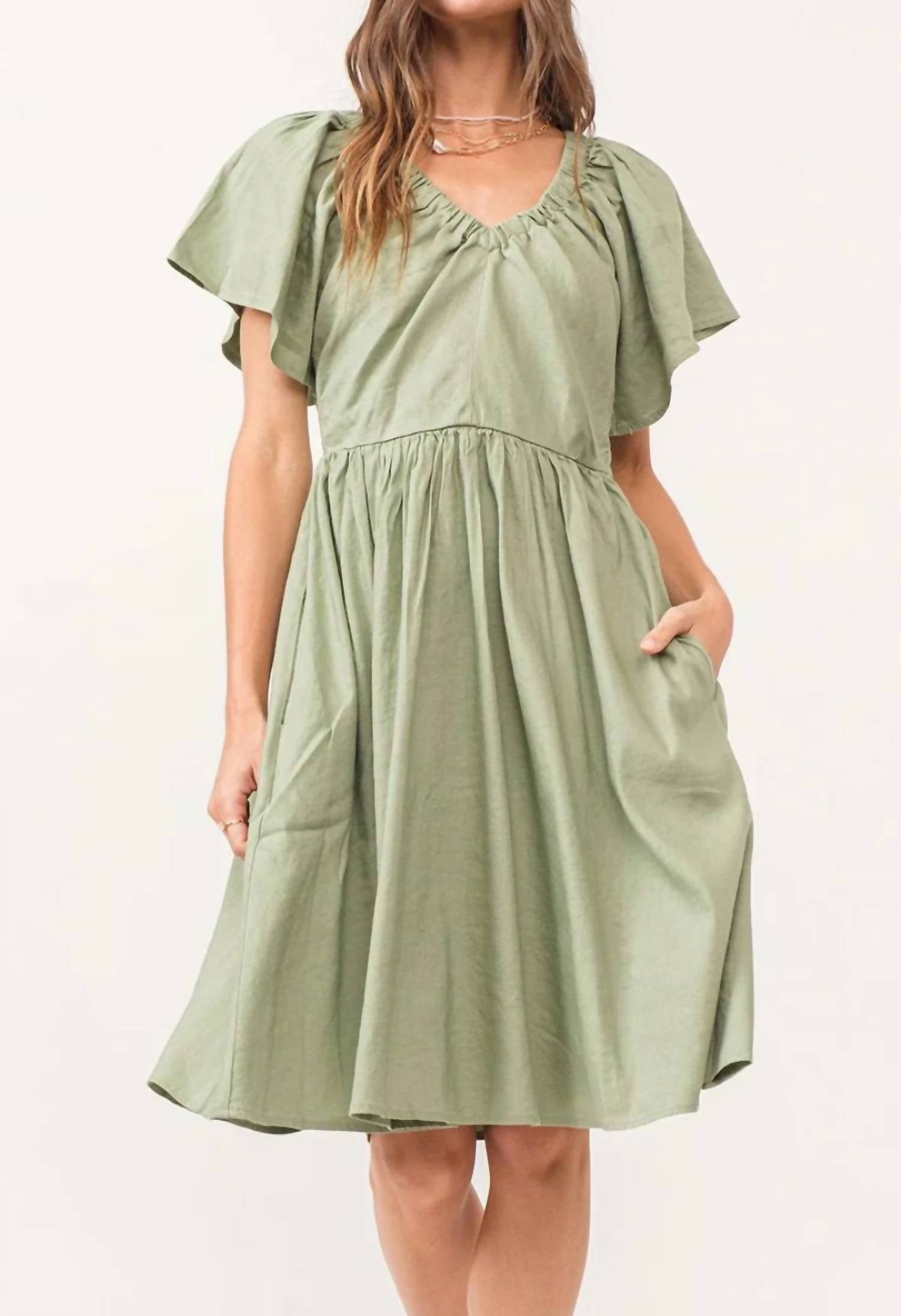 Another Love - Petal Sleeve Dress