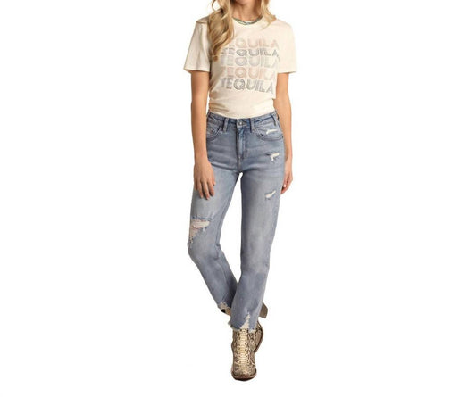 Women's High Rise Cropped Jeans