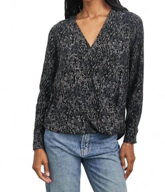 Rails - HILLARY ANIMAL PRINT LONG SLEEVE BLOUSE