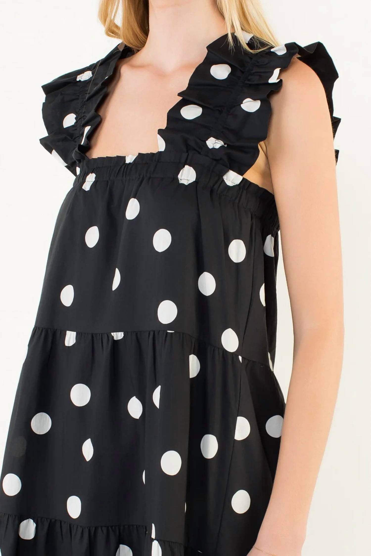 Thml - Amy Ruffle Sleeve Tiered Midi Dress