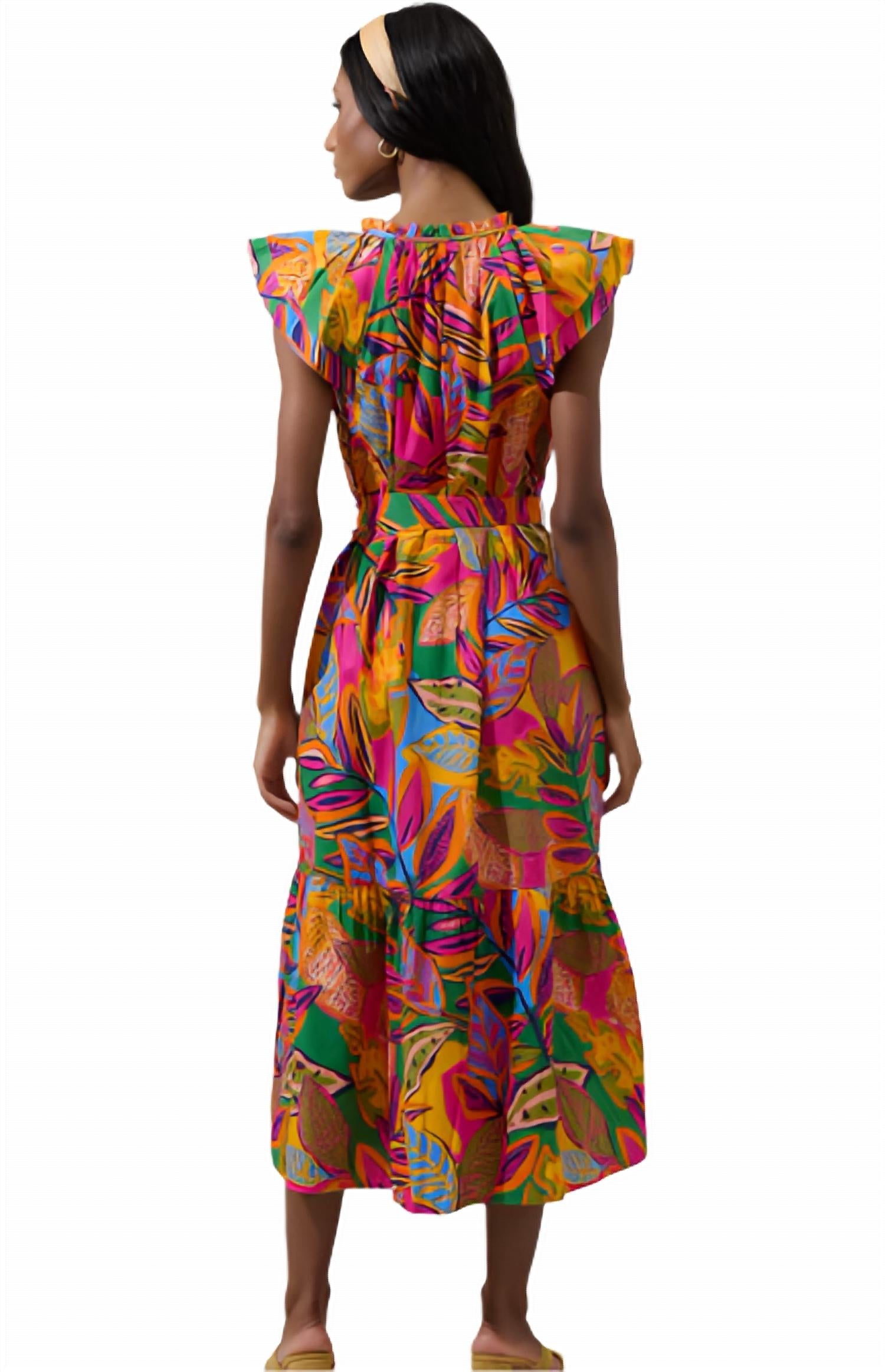 Sugarlips - Floral Button Down Midi Dress