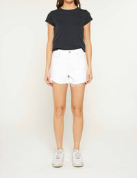 Mica Denim - Jenna High Rise Raw Hem Shorts
