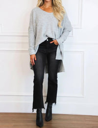 Risen - Simon High Rise Distressed Hem Jeans